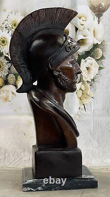 Odysseus Grec Guerrier Romain Soldat Signée Bronze Art Sculpture Statue Marbre