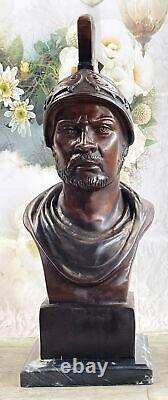 Odysseus Grec Guerrier Romain Soldat Signée Bronze Art Sculpture Statue Marbre