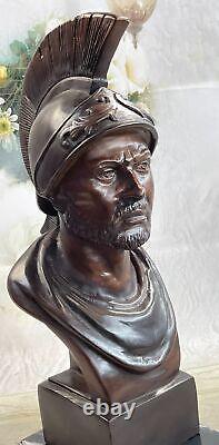 Odysseus Grec Guerrier Romain Soldat Signée Bronze Art Sculpture Statue Marbre