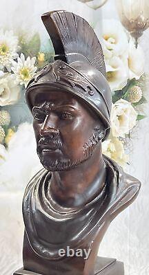 Odysseus Grec Guerrier Romain Soldat Signée Bronze Art Sculpture Statue Marbre