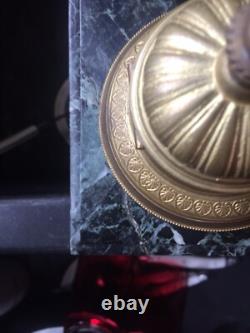 PINEDO Emile Encrier Ancien aigle impérial style empire bronze et marbre Signé