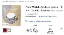 Paola Martelli Sculpture abstraite bronze et marbre Signée Space age