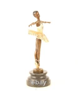 Sculpture Ballerine en bronze sur un marbre d'après Franz Bergman