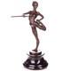 Sculpture Ballerine En Bronze Sur Un Marbre Noir D'après Aldo Vitaleh