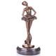 Sculpture Ballerine En Bronze Sur Un Socle En Marbre Noir D'apr&egrave;s Milo