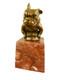 Sculpture Chien Masqot En Bronze Sur Un Socle En Marbre D'apr&egrave;s Bourcart