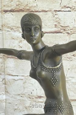 Sculpture En Bronze Et Marbre Art Déco/Art Nouveau Signée D. H. Chiparus
