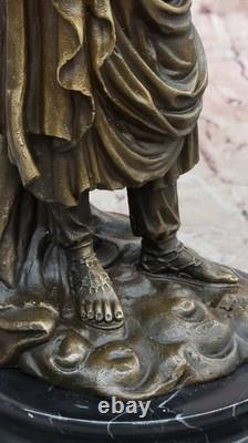 Sculpture En Bronze Fait Main Marbre Signée Par Moreau Français Statues Figure