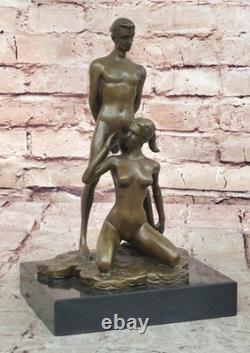 Sculpture En Bronze Mavchi Signée Originale Chef-D'Oeuvre En Marbre Décor