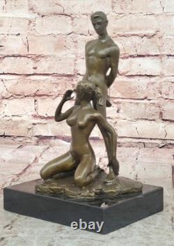 Sculpture En Bronze Mavchi Signée Originale Chef-D'Oeuvre En Marbre Décor