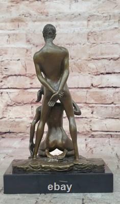 Sculpture En Bronze Mavchi Signée Originale Chef-D'Oeuvre En Marbre Décor