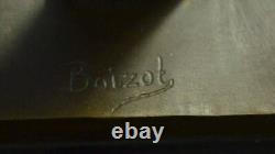 Sculpture En Bronze Signée Nu Homme Au Soleil Levant Détail Statue Sur Marbre