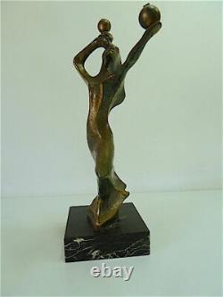 Sculpture Femme Art Moderne Bronze Marbre Robert SEGUINEAU XX 20th