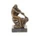 Sculpture Femme Assise En Bronze Sur Un Socle En Marbre Noir D'apr&egrave;s Milo