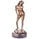Sculpture Femme Nue En Bronze Sur Un Socle En Marbre Noir D'après Aldo Vitaleh
