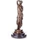 Sculpture Femme Semi Nue En Bronze Sur Un Socle En Marbre Noir D'apr&egrave;s J. Pradier