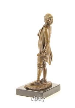 Sculpture Frédéric Chopin en bronze sur un socle en marbre noir d'après Milo