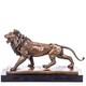Sculpture Lion En Bronze Sur Un Socle En Marbre Noir D'apr&egrave;s Lecourtier