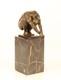 Sculpture Nageur En Bronze Art D&eacute;co Sur Un Marbre Noir D'apr&egrave;s Milo