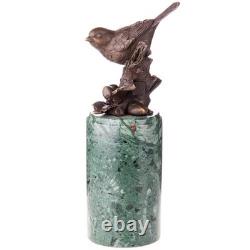 Sculpture Oiseau en bronze sur un socle en marbre d'après Milo