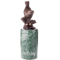 Sculpture Oiseau en bronze sur un socle en marbre d'après Milo