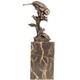 Sculpture Oiseau En Bronze Sur Un Socle En Marbre Noir D'apr&egrave;s Milo