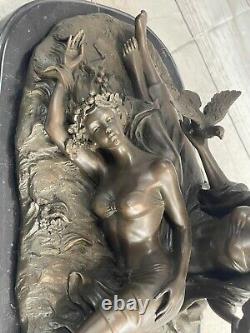 Sculpture Statue Signée Milo Lesbienne Couple Abstrait Art Moderne Marbre Bronze