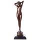 Sculpture D'un Femme R&eacute;veil En Bronze Sur Un Socleen Marbre Noir D'apr&egrave;s Philips