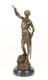 Sculpture De David En Bronze Sur Un Socle En Marbre Noir D'apr&egrave;s Antonin Mercier