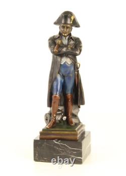 Sculpture de Kaiser Napoleon en bronze sur socle en marbre d'après Guillemin