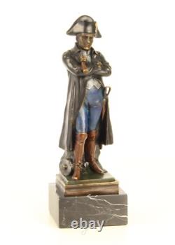 Sculpture de Kaiser Napoleon en bronze sur socle en marbre d'après Guillemin