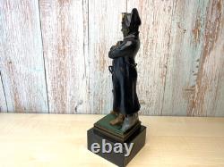 Sculpture de Kaiser Napoleon en bronze sur socle en marbre d'après Guillemin