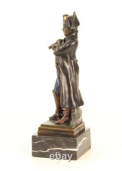 Sculpture de Kaiser Napoleon en bronze sur socle en marbre d'après Guillemin