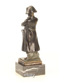 Sculpture de Kaiser Napoleon en bronze sur socle en marbre d'après Guillemin
