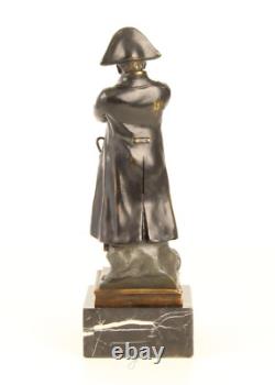Sculpture de Kaiser Napoleon en bronze sur socle en marbre d'après Guillemin