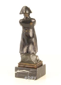 Sculpture de Kaiser Napoleon en bronze sur socle en marbre d'après Guillemin