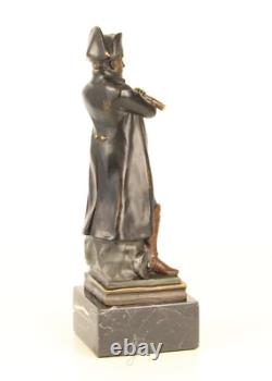 Sculpture de Kaiser Napoleon en bronze sur socle en marbre d'après Guillemin