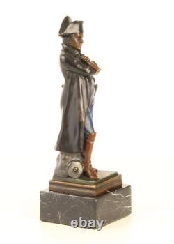 Sculpture de Kaiser Napoleon en bronze sur socle en marbre d'après Guillemin