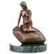 Sculpture En Bronze La Petite Sir&egrave;ne Sur Un Marbre D'apr&egrave;s Edvard Eriksen