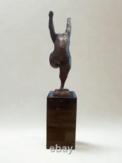 Sculpture en bronze d'après Milo Danseuse Art moderne Socle marbre 33cm