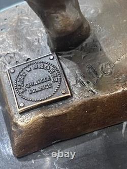 Sculpture en bronze d'après Milo Danseuse Art moderne Socle marbre 33cm