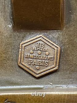 Sculpture en bronze signée Coenrad Chouette stylisée Socle marbre Paris