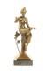 Sculpture En Bronze Une Dame Assise Avec Oiseau Sur Un Marbre Noir D'apr&egrave;s Nick