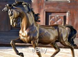 Sculpture le / la Cheval de Medici en Bronze sur Base Marbre Signé -nachguss