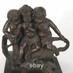 Sculpture par G. Restelli Marbre Bronze Italie 1920