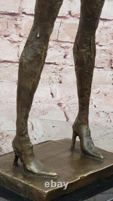 Sensuelle Bronze Marbre Statue Chair Femelle Signe Dali Sculpture Classique En