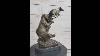 Sign Hot Cast Barye Jaguar Attacking Baby Gazelle Bronze Marble Sculpture Figure Yrd 672