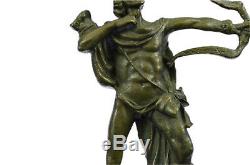 Signé Apollo Bronze Sculpture Figurine Statue Marbre Base Figurine Art Nouveau