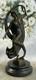 Sign&eacute; Guirande Bronze Statue Art D&eacute;co Danse Marbre Base Figurine Cadeau Solde
