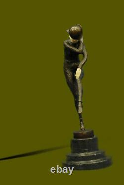 Signé H Chiparus Napoléon Danseuse Bronze Marbre Statue Sculpture Figurine Solde